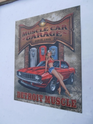 Muscle Car Garage Tin Sign