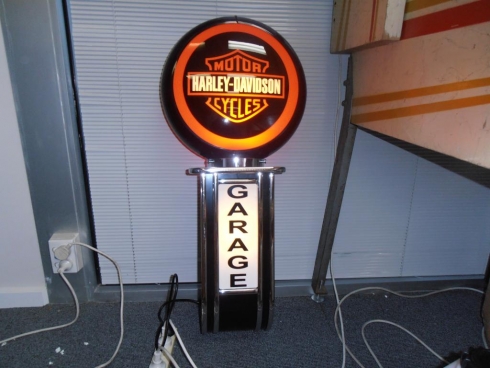 Harley Davidson Garage Wall Mount Light Up Globe